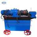 Portable rebar thread rolling machine with chaser